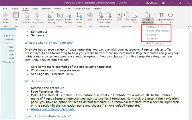 Comment utiliser les modèles OneNote :tout ce que vous devez savoir 