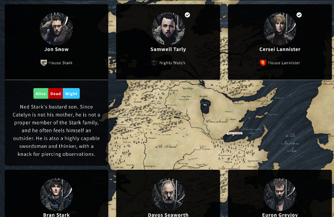 Prédisez les décès et les théories de Game Of Thrones, et d autres applications intéressantes pour les fans de GoT 