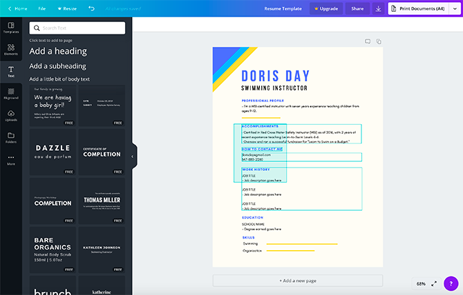 Comment créer un CV à partir de rien avec Canva 