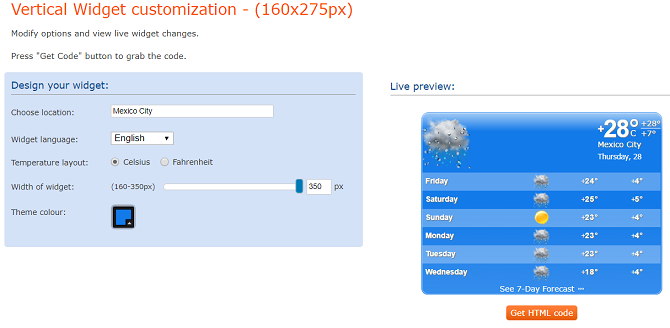 Les 7 meilleurs sites pour télécharger des widgets météo pour votre blog ou votre site Web 