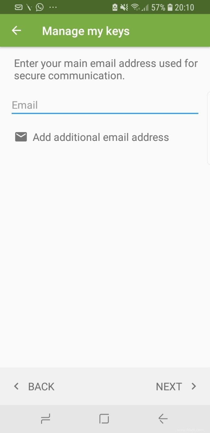 Comment envoyer un e-mail crypté sur Android à l aide d OpenKeychain 