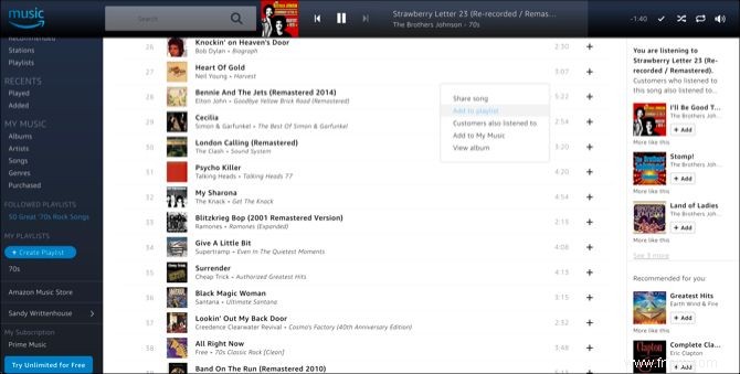 Comment gérer vos listes de lecture Amazon Music 