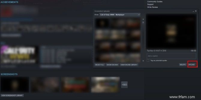 Comment sauvegarder les captures d écran Steam 