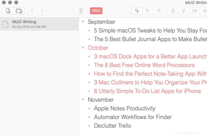 5 Outliners Mac pour vous aider à organiser vos projets et vos idées 