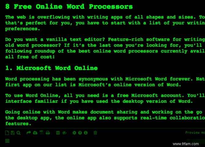 Les 8 meilleurs traitements de texte en ligne gratuits 