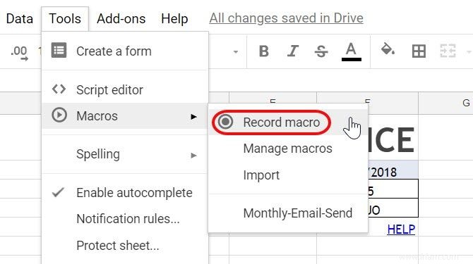 Comment envoyer automatiquement des factures mensuelles à partir de Google Sheets 