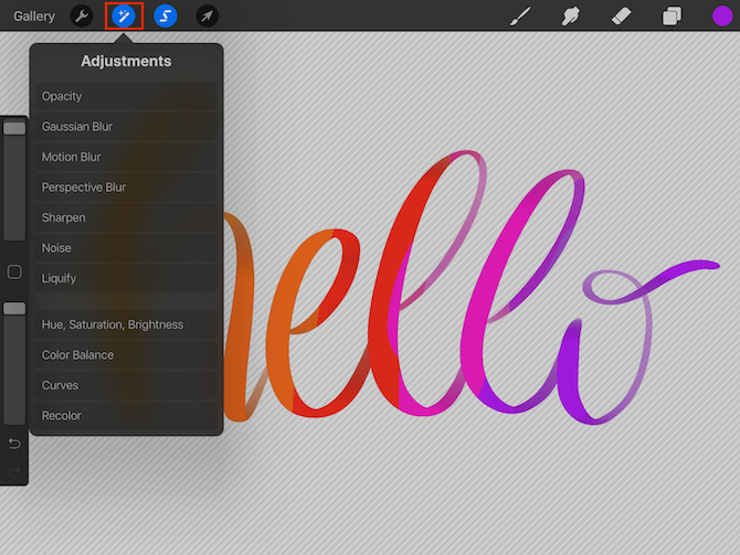 Comment remplir un texte de calligraphie avec des couleurs, des textures ou des photos dans Procreate 