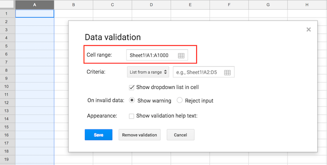 Comment créer une liste déroulante dans Google Sheets 