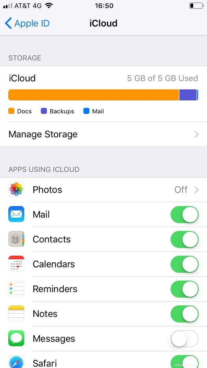 Comment voir combien d espace iCloud vos messages utilisent 