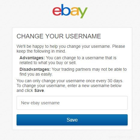 Comment changer votre nom d utilisateur eBay 