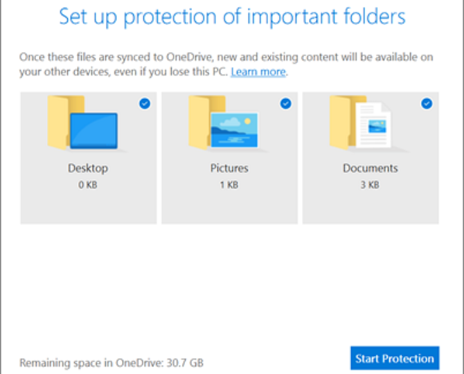 OneDrive sauvegarde désormais automatiquement vos dossiers 