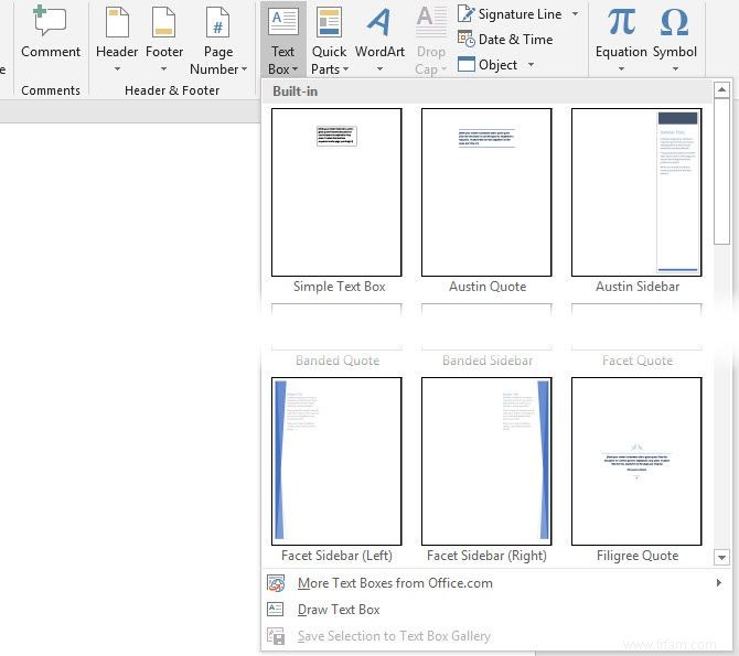 Comment ajouter des zones de texte personnalisées dans des documents Microsoft Word 