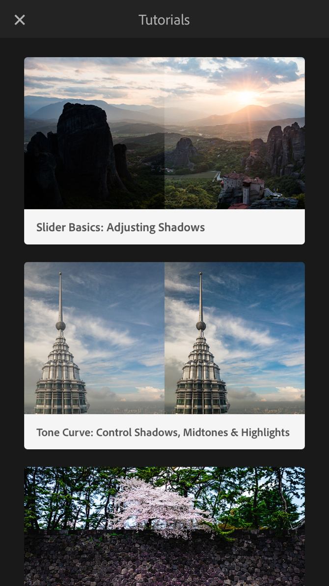 Comment activer les aperçus technologiques sur Lightroom Mobile 