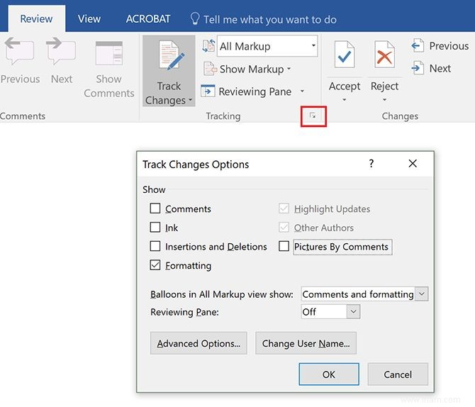 Comment filtrer et appliquer les modifications suivies dans Microsoft Word 