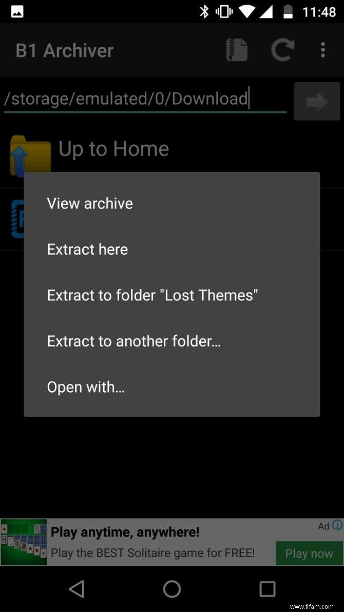 Le meilleur extracteur de fichiers RAR pour Android 