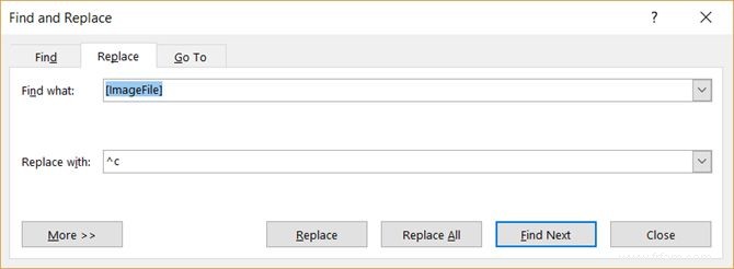 Comment rechercher et remplacer du texte par des images dans Microsoft Word 