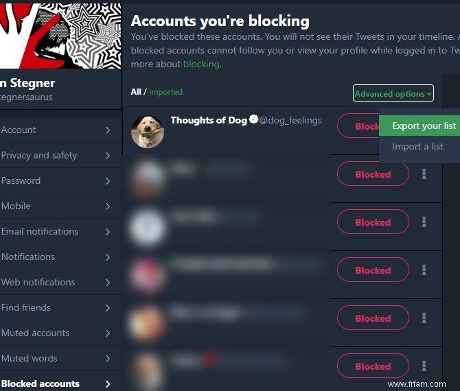 Comment partager et importer des listes de blocage Twitter 