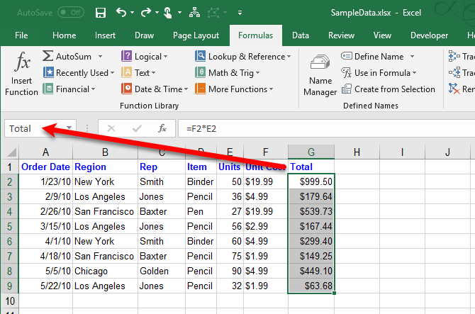 Comment travailler avec des plages nommées dans Microsoft Excel 