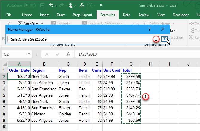 Comment travailler avec des plages nommées dans Microsoft Excel 