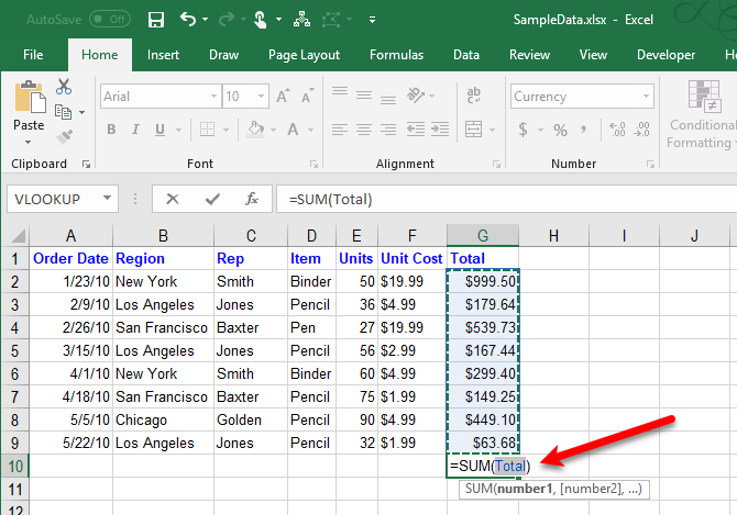 Comment travailler avec des plages nommées dans Microsoft Excel 