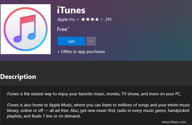 La version Microsoft Store d iTunes est en fait meilleure :comment basculer 