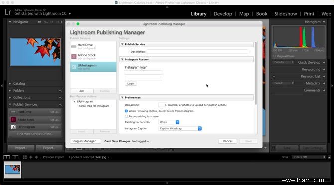 Comment publier des images sur Instagram directement depuis Lightroom 