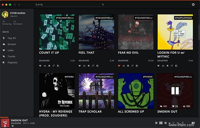 Les 5 meilleures applications de bureau SoundCloud gratuites pour Mac 