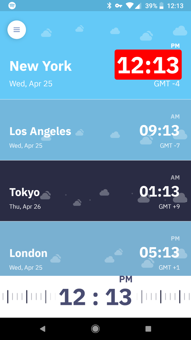 PolyTime est la meilleure application de conversion de fuseau horaire pour plusieurs villes à la fois 