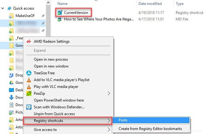 Comment créer des raccourcis vers les clés de registre sous Windows 