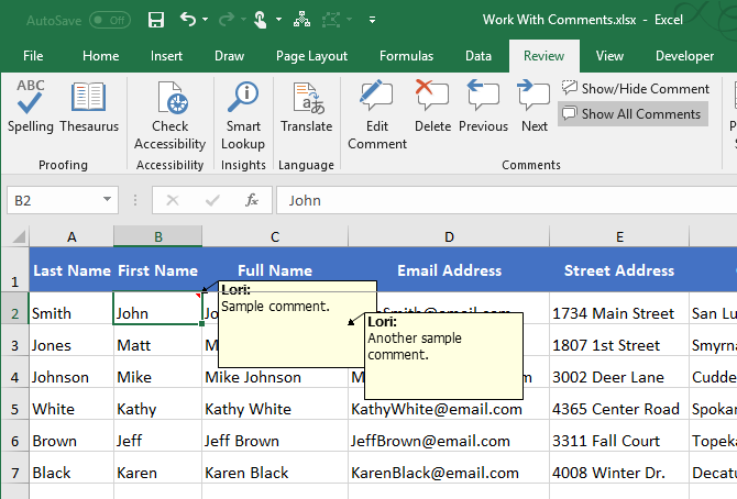 Le guide du débutant pour les commentaires dans Microsoft Excel 