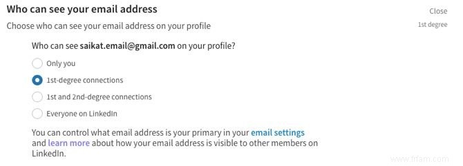 Renforcez votre confidentialité LinkedIn en limitant qui peut voir votre adresse e-mail 
