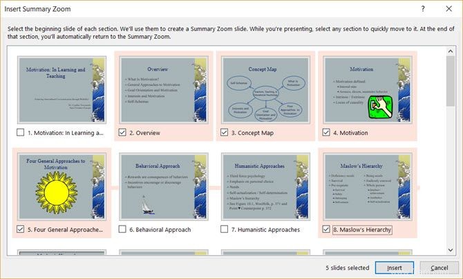 Utilisez le zoom de résumé PowerPoint pour des présentations plus dynamiques 