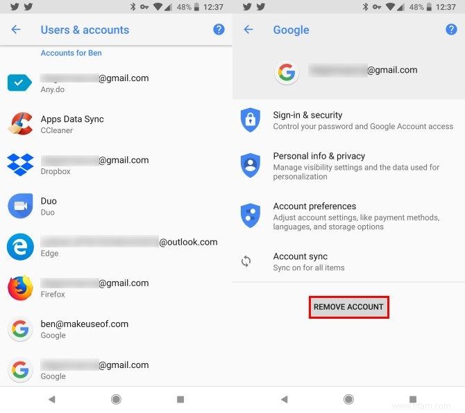 Comment supprimer des comptes Google de votre téléphone et récupérer la confidentialité 