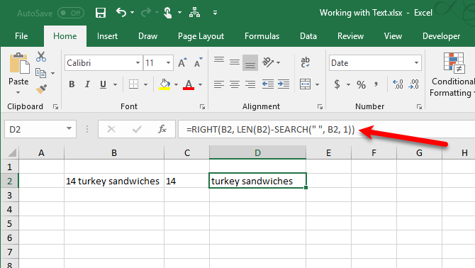 Conseils pour travailler avec du texte et des fonctions de texte dans Excel 