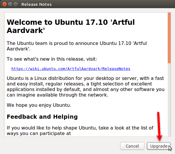 Comment mettre à niveau vers Ubuntu 17.10 à partir d une version précédente 