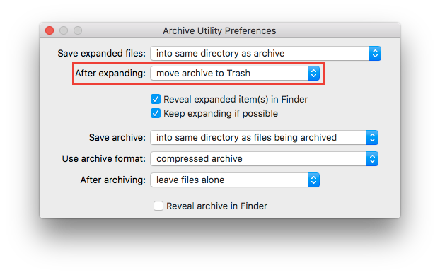 Comment supprimer automatiquement les fichiers ZIP après extraction sur Mac 