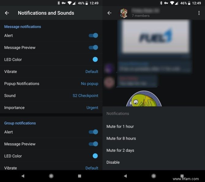 Comment faire taire les notifications dans WhatsApp et Telegram 