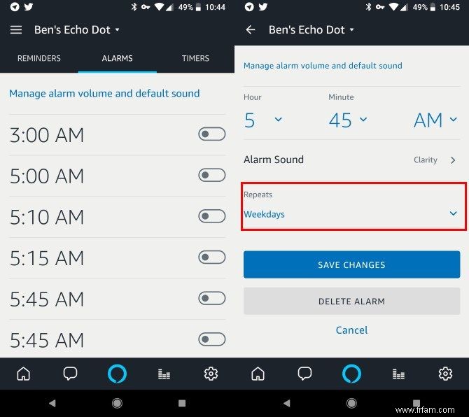 Comment définir une alarme répétitive sur Amazon Echo 