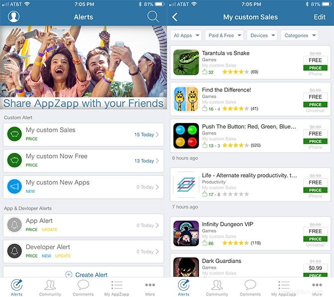 Comment voir quand les applications iOS payantes deviennent gratuites 