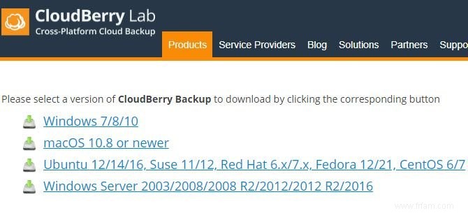 CloudBerry Backup protège les fichiers sur Windows, Mac et Linux 