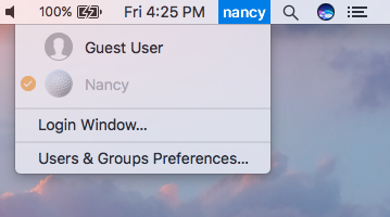 Comment changer rapidement de compte d utilisateur à l aide de la barre de menus Mac 