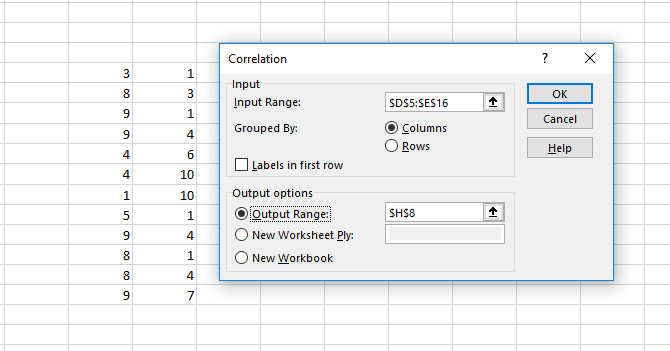 Comment trouver le coefficient de corrélation avec Excel 