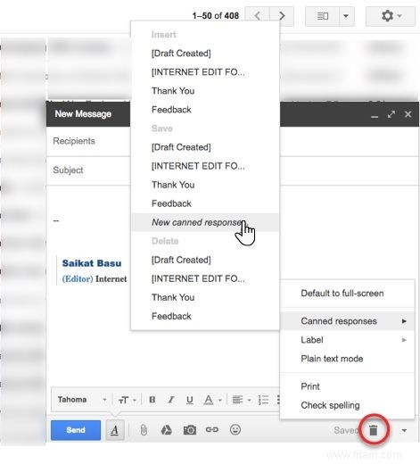 Comment utiliser les réponses standardisées comme signatures dans Gmail 