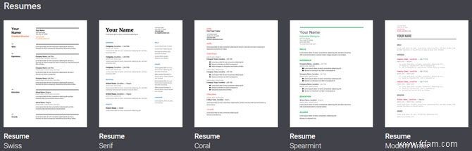 6 modèles de CV Google Docs pour tous les styles et préférences 