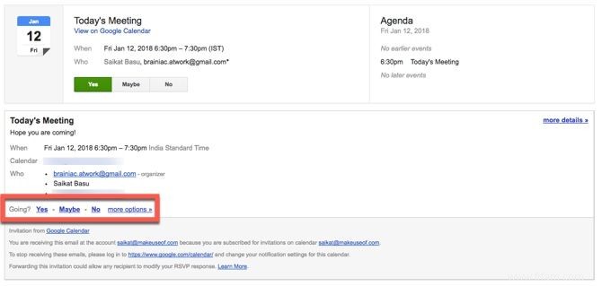 Utilisez Google Agenda pour dire à tout le monde que vous serez en retard pour une réunion 