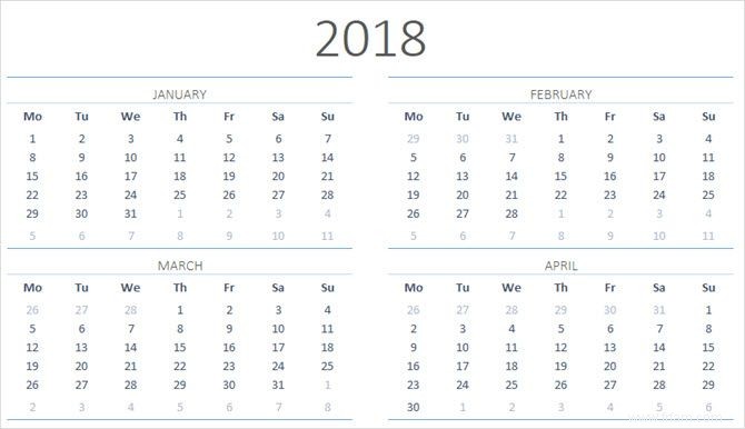 Les meilleurs modèles de calendrier Microsoft Office gratuits pour rester organisé 