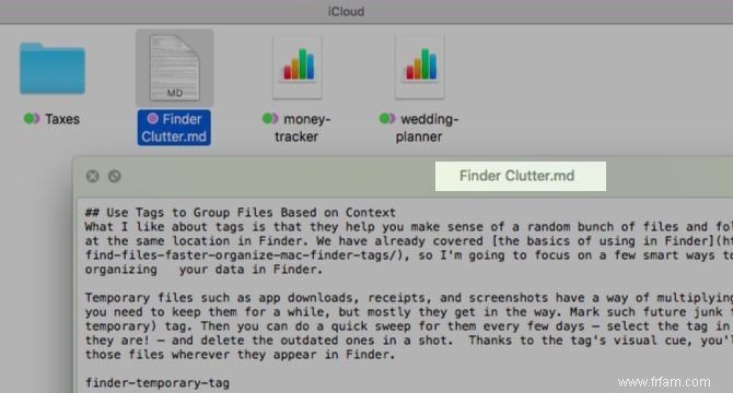 Réduisez l encombrement du Finder et le courrier indésirable Mac avec des alias, des balises, etc. 