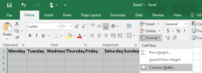 Comment créer un modèle de calendrier dans Excel 