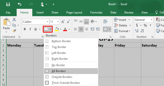 Comment créer un modèle de calendrier dans Excel 