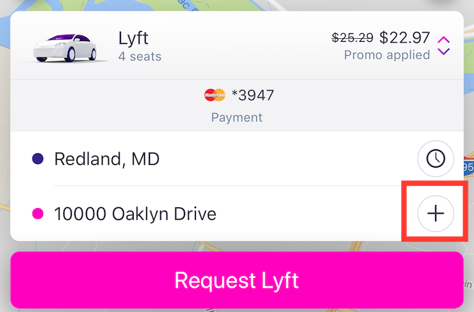 Comment demander plusieurs destinations dans Lyft 